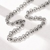 8MM 304 Stainless Steel Twisted Double Rolo Chain Necklaces for Women NJEW-G194-05P-02-3