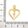 Brass Micro Pave Cubic Zirconia Pendants KK-U033-10G-02-3