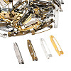 2 Holes Iron Brooch Pin Back Safety Catch Bar Pins IFIN-X0029-01-2