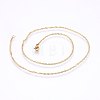 304 Stainless Steel Singapore Chain Necklaces MAK-L015-25A-2