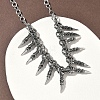 304 Stainless Steel Dragon Claw Bib Necklaces for Men NJEW-D345-02AS-2