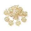 Brass Cubic Zirconia Charms KK-G462-55KCG-3