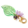 Leaf Acrylic & Flower Resin Pendant Decorations HJEW-JM02784-5