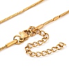 304 Stainless Steel Round Snake Chain Necklaces for Women NJEW-G140-11G-3