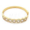Brass Micro Pave Clear Cubic Zirconia Hinged Bangles for Women BJEW-K274-01G-4