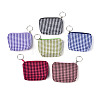Plaid Pattern Cotton Wallets AJEW-N003-21-1
