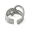 Non-Tarnish 304 Stainless Steel Open Cuff Ring RJEW-L110-002P-3