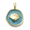 Brass Enamel Pendants KK-P338-08G-03-1