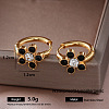 304 Stainless Steel Cubic Zirconia Hoop Earrings for Women XC7815-3-1