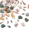 45Pcs Copper Wire Wrapped Natural Spiral Shell Pendants PALLOY-WR00033-1