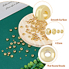 160Pcs 4 Style Brass Flat Round Spacer Beads KK-FH0006-43-5