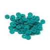 Flat Round Handmade Polymer Clay Beads CLAY-R067-6.0mm-07-4