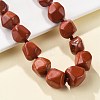 Natural Red Jasper Nuggets Beaded Necklaces for Women Men NJEW-K388-01L-2