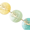 Flat Round Natural Capiz Shell Hanging Suncatchers HJEW-JM04659-4