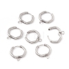 Tarnish Resistant 201 Stainless Steel Hoop Earring Findings STAS-H166-04P-1