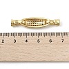 Brass Micro Pave Cubic Zirconia Fold Over Clasps KK-U059-15G-3