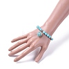 Synthetic Turquoise Stretch Charm Bracelets BJEW-JB04692-03-4