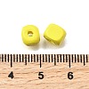 Spray Painted Wooden Beads WOOD-P021-01A-27-3