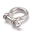 Tarnish Resistant 304 Stainless Steel D-Ring Anchor Shackle Clasps STAS-Z017-15P-01-4