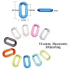 300Pcs 10 Colors Transparent Acrylic Linking Rings MACR-CJ0001-37-2