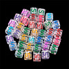 50Pcs Acrylic European Beads MACR-TADJ0001-13S-4