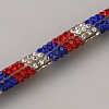 PVC with Rhinestone Round Tube Cord OCOR-WH0120-79E-2