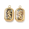Natural Paua Shell Pendants STAS-C174-21G-01-1
