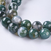 Natural Moss Agate Beads Strands G-L470-31-6mm-2