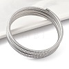 304 Stainless Steel Spring Multi-strand Bangles for Women BJEW-Z086-01P-02-2