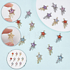 60Pcs 2 Colors Rack Plating Alloy Acrylic Pendants FIND-SC0023-33-6
