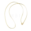 1mm Rack Plating Brass Square Snake Chain Necklaces for Women Men MAK-L044-18G-1