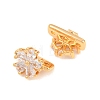SHEGRACE Flower Brass Micro Pave Clear Cubic Zirconia Spacer Bars XGRQ5K223-827G-2