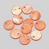 Dyed Shell Flat Round Pendant SHEL-P003-08D-1