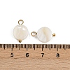Natural Shell Disc Pendants STAS-D378-31G-3