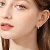 10 Pairs Brass Huggie Hoop Earrings EJEW-BBC0002-21-7