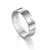 Stainless Steel Cross Finger Ring RELI-PW0001-003D-P-1