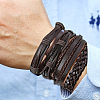 1Bag Mixed Styles Adjustable PU Leather Cord Braided Bracelets for Unisex BJEW-CL0001-47B-5