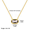 304 Stainless Steel Pave Cubic Zirconia Oval Birth Stone Pendant Necklaces for Women FS-WGC2097-05-1