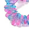 Natural Dyed Quartz Beads Strands G-G791-14I-3