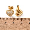 Brass Micro Pave Cubic Zirconia Stud Earrings EJEW-F418-08G-3