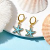 Alloy Enamel Hoop Earrings EJEW-JE05791-2