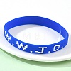 Word WWJD Silicone String Bracelets BJEW-C143-01-2