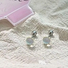 316L Surgical Stainless Steel & Glass Stud Earrings WGE1D71-03-1