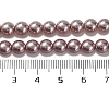 Baking Painted Pearlized Glass Pearl Round Bead Strands PEAR-H019-02B-03-5