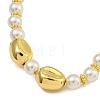 Rack Plating Brass & ABS Plastic Pearl Beads Beaded Necklaces for Women NJEW-C059-16G-2