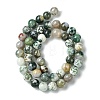 Natural Tree Agate Round Gemstone Beads Strands G-R255-8mm-5