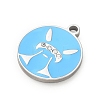 Twelve Constellations 304 Stainless Steel Enamel Pendants SA-CBAAE04-01P-08-2