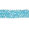 Transparent Electroplate Glass Beads Strands EGLA-A039-T6mm-B20-1