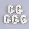 Handmade ABS Plastic Imitation Pearl Woven Beads FIND-T039-18-G-1