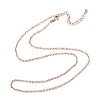 Brass Cable Chain Necklaces X-NJEW-K123-05RG-2
